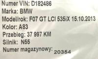 фото thumb №6, Зеркало правое наружное с подогревом bmw 5' f07 7352364