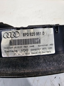 фото thumb №6, Спідометр  прилади audi a3 8p рестайлінг 8p0920951d 2.0 tdi