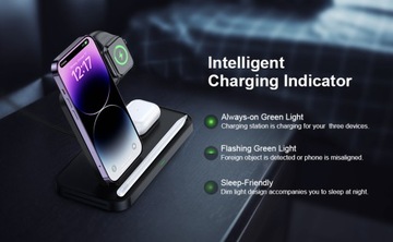 Индуктивное зарядное устройство для IPHONE APPLE WATCH 3w115W кабель USB-C + блок питания