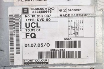 фото thumb №8, Радио радиопроигрыватель cd90 навигация 13163937 24461297 opel signum 03-05