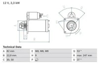 Купить Стартер 986 018 960 bosch citroen fiat ducato, фото thumb