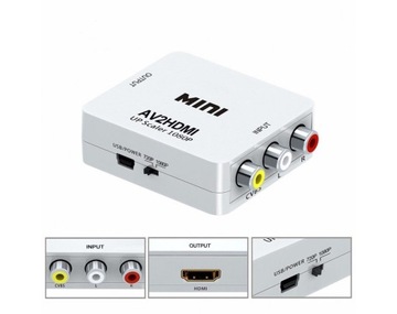 Конвертер AV CVBS в HDMI с композитным аналоговым видео