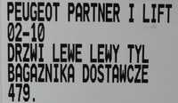 фото thumb №9, Peugeot partner i lift 02-08 дверь левая левый задняя задние