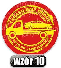 NAKLEJKI KARNE ETYKIETY za złe parkowanie KARNY KU*AS EXTRA DUŻE 10CM