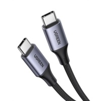 КАБЕЛЬ UGREEN USB-C — USB-C, 1 м, быстрая зарядка 60 Вт, быстрая передача данных, серый