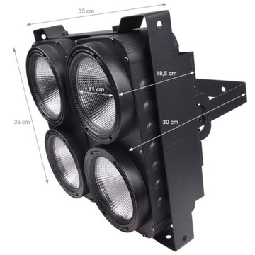 REFLEKTOR OŚWIETLACZ SCENICZNY ESTRADOWY BLINDER STROBOSKOP 4x100W COB LED