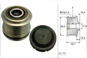 фото thumb №1, Зчеплення генератора колесо пасове 535 0181 10 ina