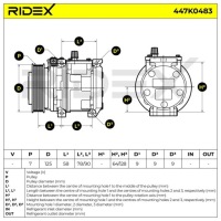 фото thumb №13, Компрессор кондиционера ridex 447k0483 10pa17c do land rover defender suv