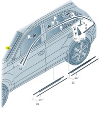 фото thumb №9, Молдинг скла ліві перед audi q5 2009- oem номер 8r0854327a 8r0854327a01c