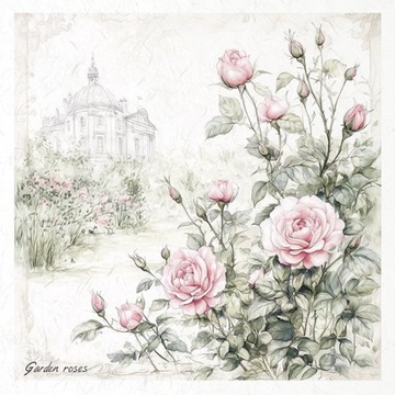 Zestaw papierów ryżowych RSM177 kwiaty, róże, peonie