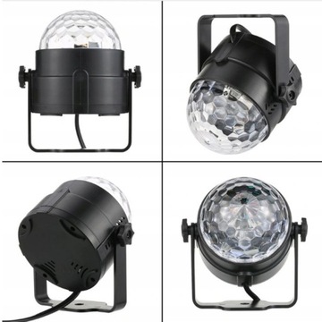 ДИСКОШАР ДИСКОТЕЧНЫЙ ПРОЕКТОР RGB СВЕТОДИОДНЫЙ СВЕТ