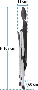 KRZESŁO SKŁADANE KEMPINGOWE BRUNNER SKYE 120 kg