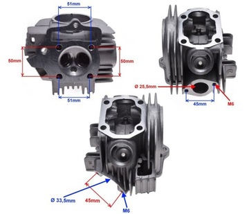 QUAD ATV MINI CROSS ENDURO 125 GŁOWICA CYLINDRA 55