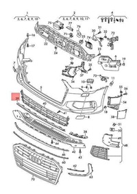 фото thumb №7, Кронштейн передний бампера vag audi a6 s6 2020-2023 оригинальный 4k0807888