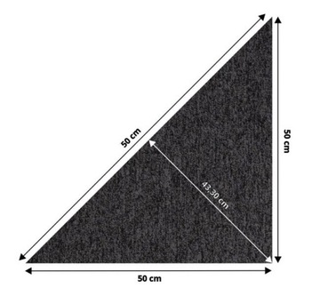 WYKŁADZINA dywan Prime TRÓJKĄTY Ciemnoszara 2.16m2