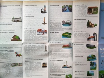 Mazury Południowe mapa atrakcji turystycznych