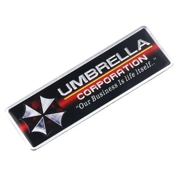 3D алюминиевая автомобильная наклейка с логотипом Umbrella Corporation Багажник