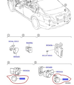 фото thumb №7, Держатель датчик парковка toyota corolla verso camry lexus 89348-33060-c0