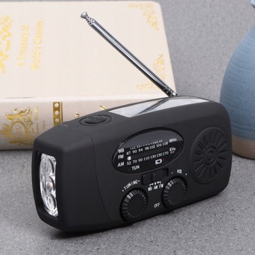 АВАРИЙНЫЙ ФОНАРЬ CRANK RADIO SOLAR POWERBANK