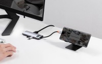 Концентратор BASEUS Metal Gleam CAHUB-CV0G с разъемом USB Type-C, пассивный