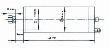 Elektrowrzeciono GDZ65, 0.8kW, 400Hz, ER11, 24000rpm, chłodzone wodą, obudo