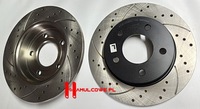 фото thumb №6, Тормозные диски перфорированные проточные sport + тормозные колодки задняя toyota auris corolla e15 e18