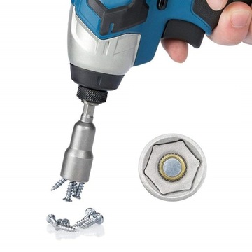 Zestaw 5 szt NASADKA 10 mm DO WKRĘTARKI HEX MAGNETYCZNA BIT Nasadki Farmer