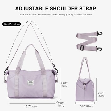 Travel Bag Hand Hand Ryanair 40x20x25 Вайолет расширенная