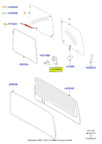 фото thumb №6, Фіксатор скло вікно заднього ford transit connect 2002- 2013 tc7 1330241