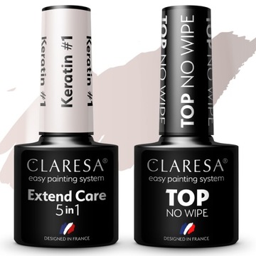 Базовый лак Claresa KERATIN 5в1 #1 TOP NO WIPE