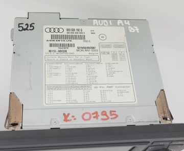 фото thumb №8, Audi a4 b6 b7 rns-e радіо навігація навігація код меню pl 8e0035192q