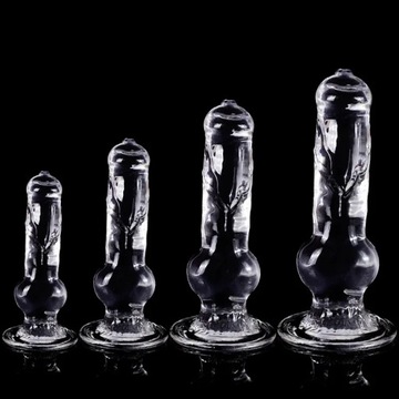 Dildo Przezroczyste ogromne realistyczne analne psa penis psi zwierzęce 28