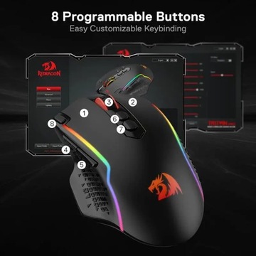 Беспроводная игровая мышь Redragon M810 Pro, проводная игровая мышь с разрешением 10 000 точек на дюйм