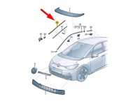 фото thumb №11, Vw id.3 e11 лобове скло left water дефлектор смуга 10a854327b5ap