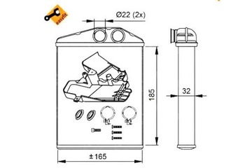 фото thumb №15, Отопитель opel vectra c 02- nrf 54275 теплообменник тепло, отопление