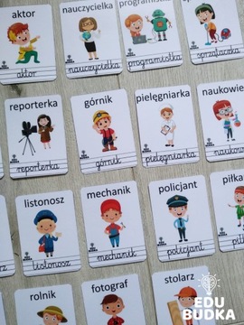 КАРТОЧКИ С ИЗОБРАЖЕНИЯМИ - ПРОФЕССИИ|карточки для детей 30 шт|6,5х9см
