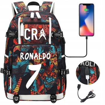 БОЛЬШОЙ РЮКЗАК А4 CRISTIANO RONALDO ВОДОНЕПРОНИЦАЕМЫЙ USB