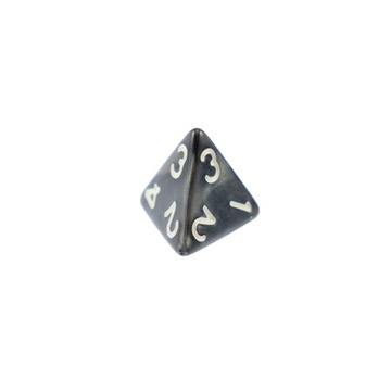 ЧЕРНАЯ MOG RPG DICE ЧЕТЫРЕХСТОРОННЯЯ КОСТИКА D4