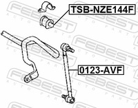 фото thumb №3, Febest втулка передняя стабилизатора
