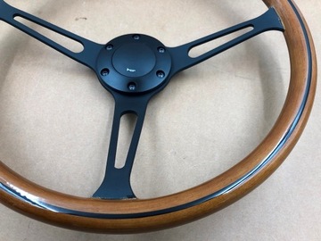 фото thumb №8, Ретро кермо дерево чорний стрічка 38cm 15дюймів w стиль вінтажний