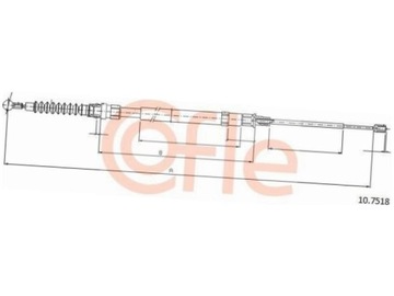 фото thumb №2, Трос тормозная vw golf vi mk6 08-16 v mk5 03-09 plus 09-14 eos 06-15