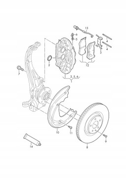 фото thumb №16, Затискачі гальмівні перед brembo 338x30 q5 80a 20'