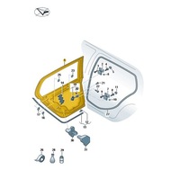 фото thumb №1, Дверь наружное правый задний vw golf oe: 5h4833056l