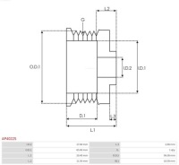 фото thumb №7, Шкив генератора ap4022s