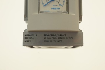 MODUŁ ROZGAŁĘZIAJĄCY Z MANOMETREM FESTO MS6-FRM-1/2-RG-CS