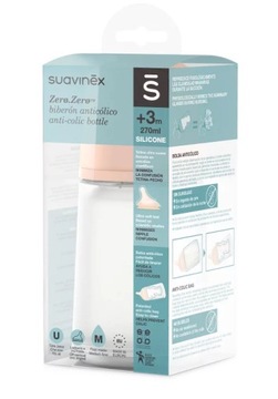 SUAVINEX BUTELKA ZERO ZERO ŚREDNI PRZEPŁYWIE 270ML