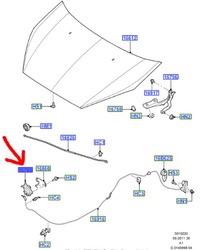 фото thumb №1, Замок капот ford s-max galaxy 2010- bez автосигнализация
