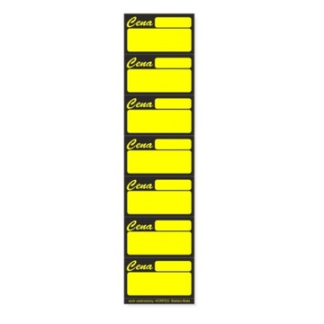CENÓWKI SAMOPRZYLEPNE CF7 56x33mm 140szt ŻÓŁTE