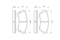 фото thumb №1, Bosch комплект тормозных колодок ham. перед subaru justy ii