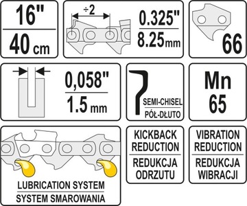 РЕЖУЩАЯ ЦЕПЬ 16'' .325 1.5MM 66Z